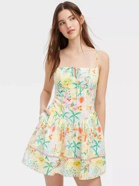 Roller Rabbit x Target Women's Vacation Drop Waist Mini Dress - Multi - L